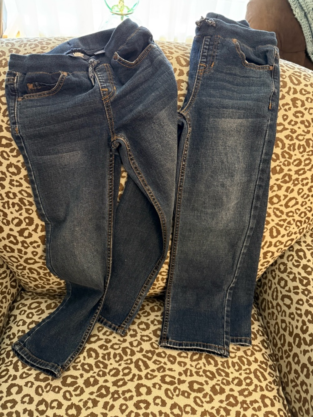Lands' End Women's Skinny Jeans in Dark Blue Wash